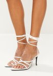 Wide Fit Point Toe Heel - White