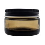50ML Amberised Glass Jar With Black Aluminium Lid 58 400