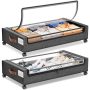 Yecaye Under Bed Storage With Wheels 2PACK Under Bed Storage Containers Under Bed Shoe Storage Organizer Rolling Under Bed Metal Drawer For Clothes