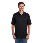 Jerzees Men's Spotshield 2 Button Rib Knit Polo Shirt_s_black