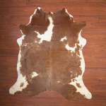 Aa Grade Cow Hide 500 Brown white XL - Extra Large Brown white Panelled