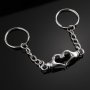 Couples Magnetic Palm Heart Keychain Silvery Metal Key Ring Romantic Pendant For Valentine's Day Love Forever Bag Charm