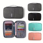 Portable Travel Airplane Bag Business Trip Passport Bag Multi Functional Document Storage Bag