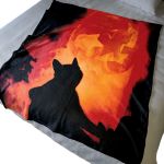 Halloween Cat Light Weight Fleece Blanket