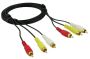 1.5M 3 Rca Male To 3 Rca Male Cable