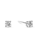 Sterling Silver Cubic Zirconia Kid&apos S Round Stud Earrings