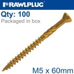 R-dsx Decking Screws M5 X 60X36 Ginger Ruspert X100-BOX