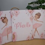 Canvas Ballerina Soft Pink And Grey Floral Set
