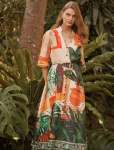 Arabella Printed Midi Dress - 20 Casablanca Holiday