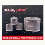 Bread Bin And Canister Set 4 Piece Kitchen Storage