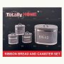 Bread Bin And Canister Set 4 Piece Kitchen Storage