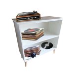 2 Shelf Display Unit With Pine Legs
