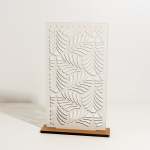Stylised Leaf Earring Stand Assorted Colours - White