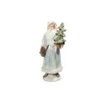 Blue Polyresin Santa 9X9X21CM