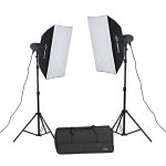 Pro Vl 300 Plusii: 2X 300 Watt Flash Head Soft Box Studio Kit VL-300PII-SBK