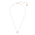 SWAROVSKI Una Necklace Round Cut White Rose Gold-tone Plated
