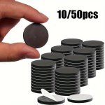 10 50PCS Magnetic Adhesive Dots - 2.00CM X 2.00CM - Self-stick Magnetic Circles - Flexible Rubber Magnets - Alternative To Magne