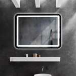 Odyssey Bathroom Mirror Rectangular With Integrated LED Black Frame