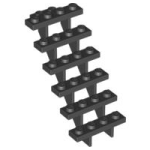 Parts Stairs 7 X 4 X 6 Straight Open 30134 - Black