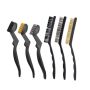 6-PIECE Wire Brush Set Curved Handle Scratch Brushes For Rust Removal