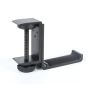 3 Cm Multifunctional Aluminum Foldable Under Desk Headphone Holder - Black