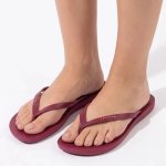 Wave Sandals - Burgundy Patent - 8