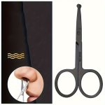 Stainless Steel Professional Beard Scissors: Male And Female Facial Hair Trimming Beauty And Makeup Scissors Round Nose Safety N