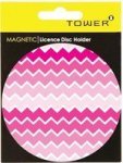 : Magnetic License Disc Holder - Pink Pattern