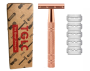 Premium Double Edge Safety Razor Plus Blades - Rose Gold