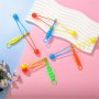 10PCS Traditional Nostalgic Swing Hammer Leisure Small Toy Hand-cranked Double-hit Plastic Bumping Balls Color Random