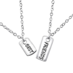 C595-C30449 - Sterling Silver Best Friends Necklace Set Of 2