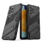 For Samsung Galaxy A53 5G Punk Armor 2 In 1 PC + Tpu Shockproof Phone Case With Invisible Holder Black