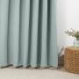 Woven Blockout Eyelet Curtain Duck Egg - Longer Length 270CM W X 255CM L