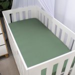 Cot Fitted Sheet A Plain Olive Green Plane Sky Adventure Chihuahua Set Green
