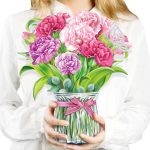 Airpark Pop Up Flower Bouquet Card For Women 3D Floral Greeting Card With Envelope And Note Card Birthday Thank You Get Well App