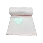 Cotton Waffle Blanket In Pink - Pink Onesize