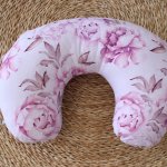 Feeding Pillow Cover Purple Peoni Hedgehog Set