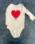 Cotton On White Heart Baby Grow 12 18M