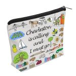Wzjhcl Charleston South Carolina Bachelorette Party Makeup Bag Charleston South Carolina City Travel Pouch Bag Charleston Souven