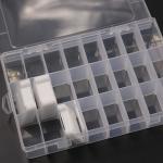 24 Grids Transparent Plastic Storage Box With Adjustable Grids Embroidery Floss & Beads Organizer Diy Cross Stitch Sewing Tools