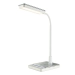 Touch Sensor LED Desk Lamp With Mobile Wireless Charger - White