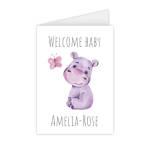 Custom Welcome Baby Hippo