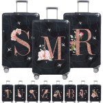 Luggage Cover Elastic Rose Gold Letter Luggage Protective Cover For 45.72CM-81.28CM Inch Bag Suitcase Covers Trolley Cover Trave