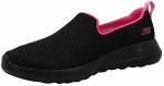 Skechers Women's Go Walk Joy Sneaker Black hot Pink 6