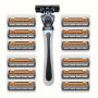 Classic 3-LAYER Stainless Steel Safety Razor With Skin Guard - Smooth Shave Non-slip Grip Replacement Blades Included - Perfect For Beard & Mustache Trimming