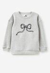 Cotton On Nyla Crew - Light Grey Marle Bow