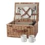 Willow - 2 Person Picnic Basket - Ceramic Plates & Cups