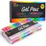 18/24/36/48/60/100PCS Gelmushta Gel Pens Unique Colors No Duplicates Set For Kids Children Adult Coloring Books Drawing With Case Birthday Gift Christmas Halloween New Year's