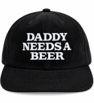Mens 6 Panel Cap Daddy Needs A Beer