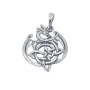 925 Sterling Silver Pendant Dragon With Celtic Knots